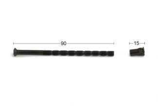 Habo Skruv m.nippel 90 mm M5 Svart