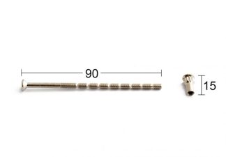 Habo Skruv m.nippel 90 mm M4 Blank/Nickel
