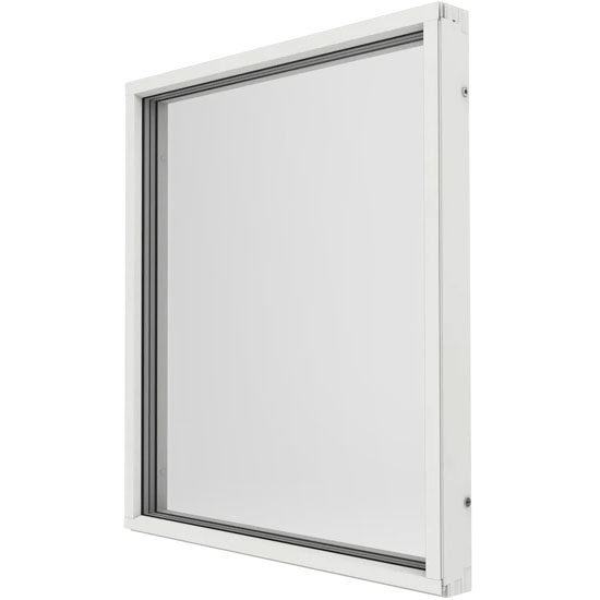 Fast Fönster Elitfönster Original Alu 100 3-glas Vit Aluminium