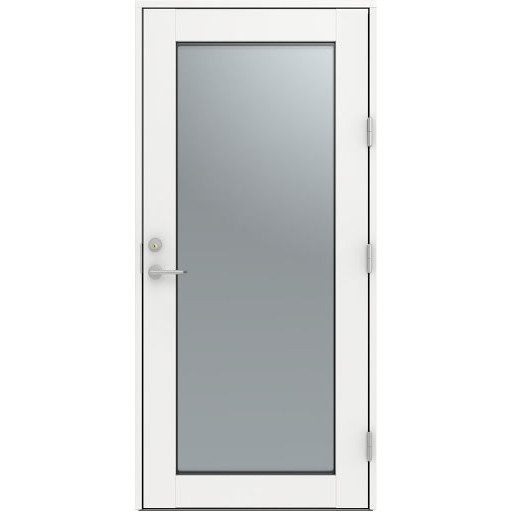 Ytterdörr Diplomat Altan Helglas Vit Aluminium