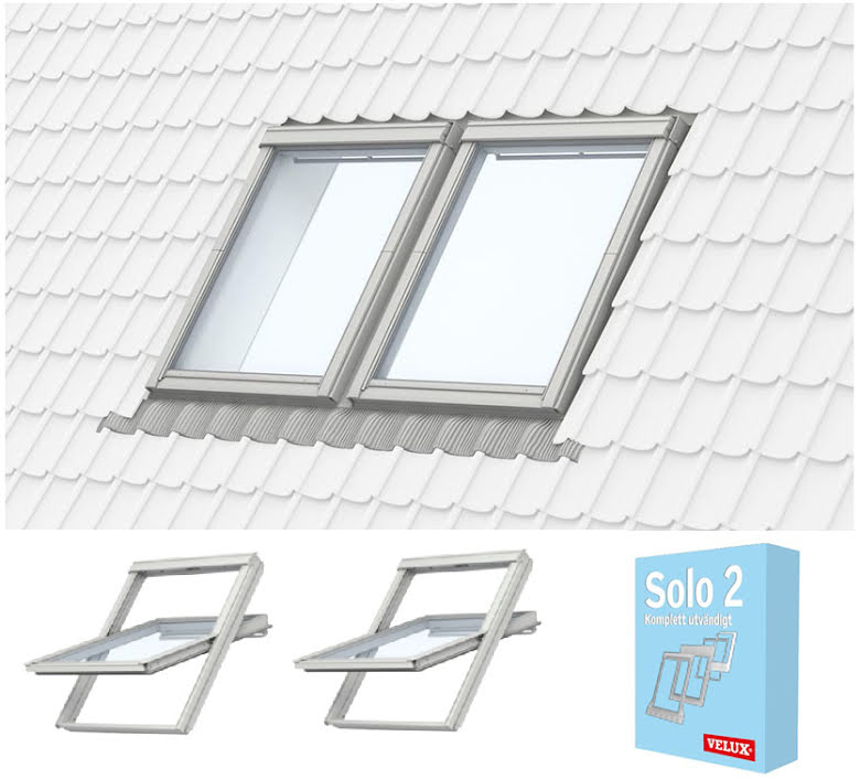 Takfönster Velux Duo Pivåhängt 100mm