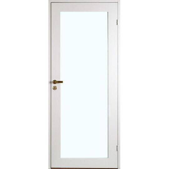 Innerdörr Elitfönster Contur Helglasad Vit Frostat Glas