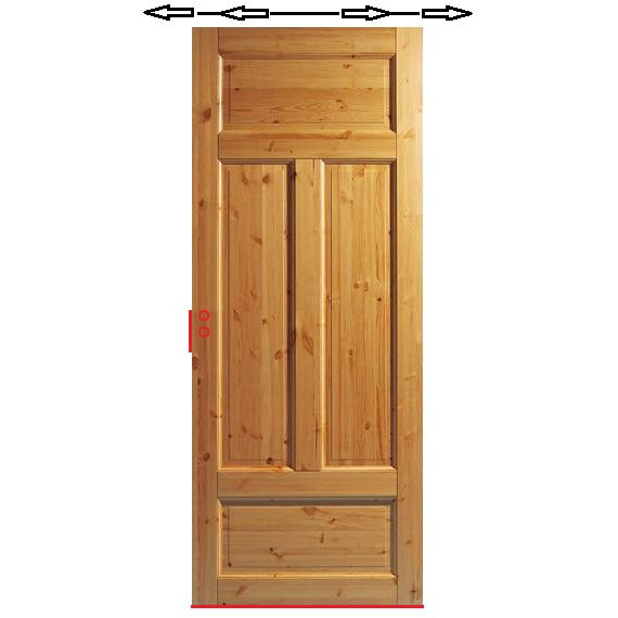 Skjutdörr Elitfönster Massiv 4 Furu Tät