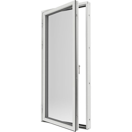 Helglasad Fönsterdörr Elitfönster Original Alu 100 3-GLAS Vitlackerad Alu