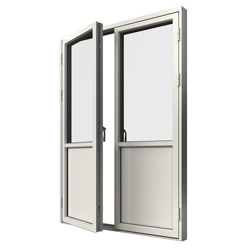 Bröstad Parfönsterdörr Elitfönster Original Alu 100 3-glas Vit Aluminium