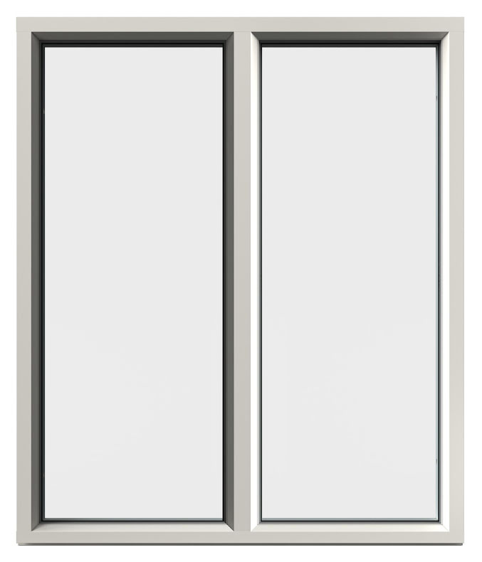 Fast Fönster Elitfönster Original Alu 100 3-Glas Med Glasdelande Post Vit Aluminium
