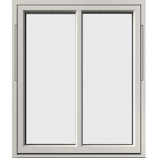 Vridfönster Elitfönster Original Alu 100 3-Glas Med Glasdelande Post Vitlackerad Alu