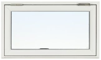 Överkantshängt Fönster Svenska Fönster Rund Profil 3-glas Vitlackerad Aluminium