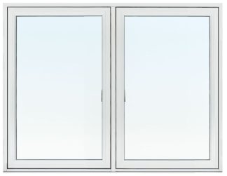 Sideswing 2-luft Fönster Svenska Fönster Rund Profil Balans 3-glas Vitlackerad Aluminium