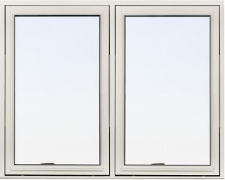 Vridfönster 2-Luft Svenska Fönster Rund Profil 3-Glas Vitmålat Trä
