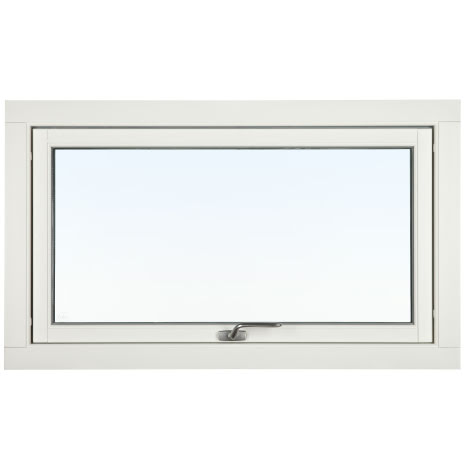 Överkantshängt Fönster Svenska Fönster Rund Profil 3-glas Vitmålat Trä - Bild 2