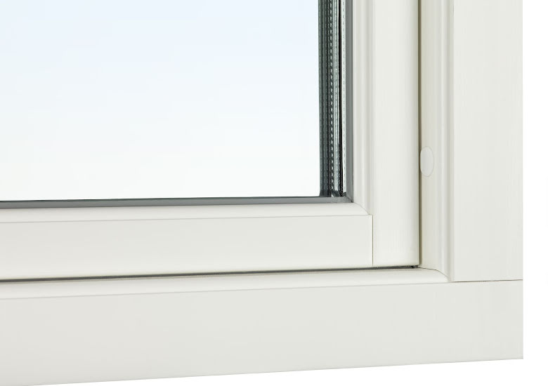 Överkantshängt Fönster Svenska Fönster Rund Profil 3-glas Vitmålat Trä - Bild 3
