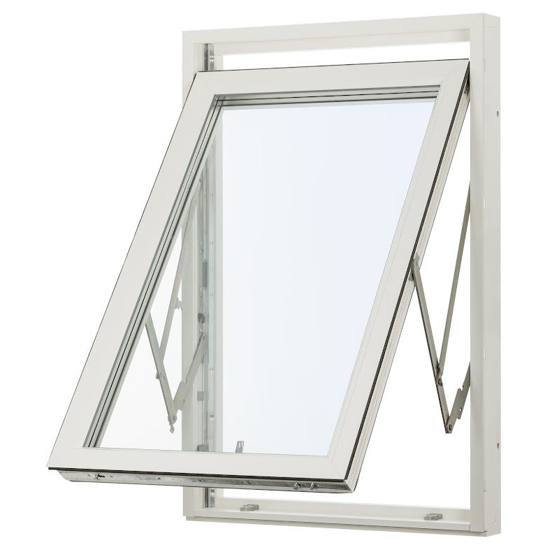 Vridfönster Svenska Fönster Rak Profil 3-glas Vitlackerad Aluminium