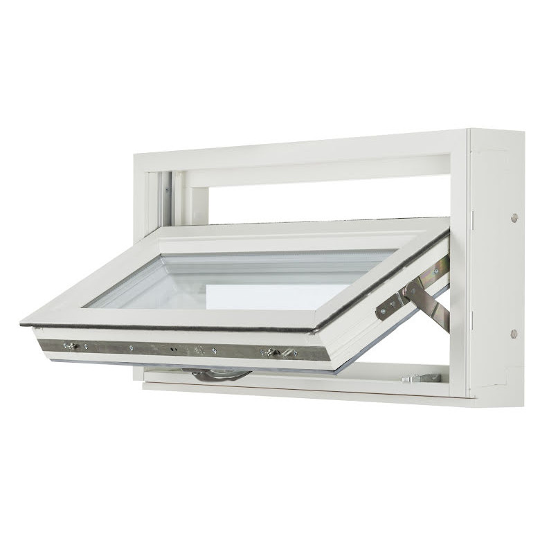 Topturn Fönster Svenska Fönster Rak Profil 3-glas Vitlackerad Aluminium