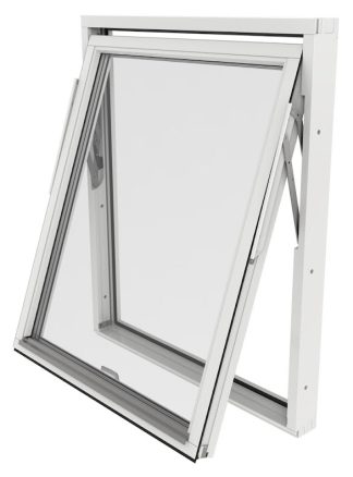 Vridfönster Outline 3-Glas Vitmålat Trä
