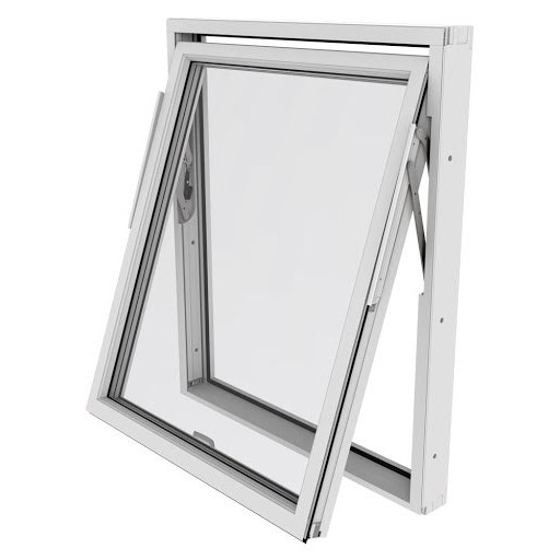 Vridfönster Outline 3-Glas Vitlackerad Alu
