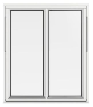 Vridfönster Outline Med En Glasdelande Post 3-glas Vitmålat Trä