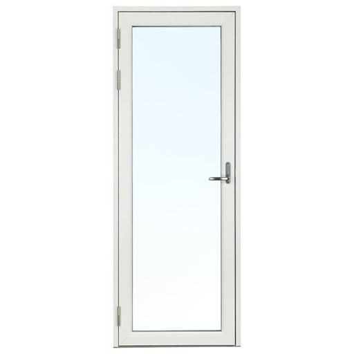 Helglasad Fönsterdörr Svenska Fönster Rak Profil 3-glas Vit Aluminium