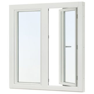 SIDOHÄNGT 2-LUFT FÖNSTER SVENSKA FÖNSTER RAK PROFIL INÅTGÅENDE 3-GLAS