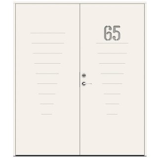 Parytterdörr Swedoor Character Digits Klarglas Vit