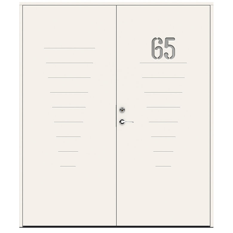 Parytterdörr Swedoor Character Digits Klarglas Vit