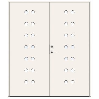 Parytterdörr Swedoor Character Domino Klarglas Vit