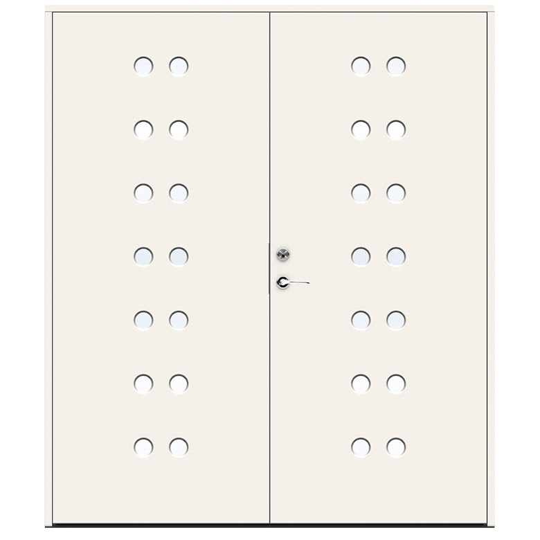 Parytterdörr Swedoor Character Domino Klarglas Vit