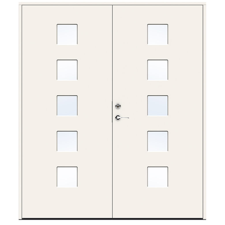 Parytterdörr Swedoor Character Square Klarglas Vit