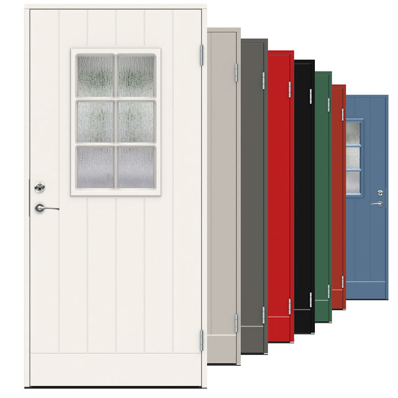 Ytterdörr Swedoor Classic Bizet Cotswoldglas Vit