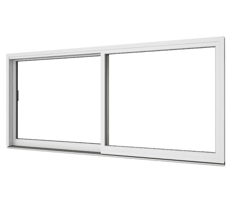 Skjutdörr Elitfönster 2-delad Vitlackerad Aluminium