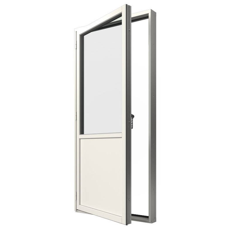 Bröstad Fönsterdörr Elitfönster Retro 3-Glas Vitlackerad Alu