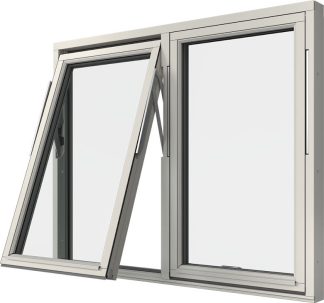 Vridfönster Elitfönster Original Trä 100 Tvåluft 3-glas Vitmålat Trä
