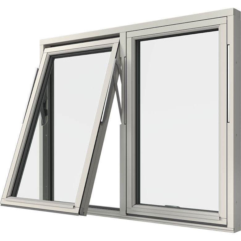 Vridfönster Elitfönster Original Trä 100 Tvåluft 3-glas Vitmålat Trä