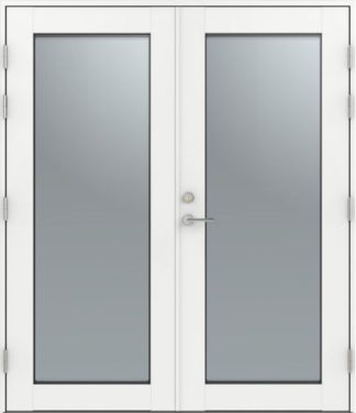 PARYTTERDÖRR DIPLOMAT ALTAN HELGLAS VIT ALUMINIUM