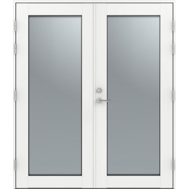 PARYTTERDÖRR DIPLOMAT ALTAN HELGLAS VIT ALUMINIUM