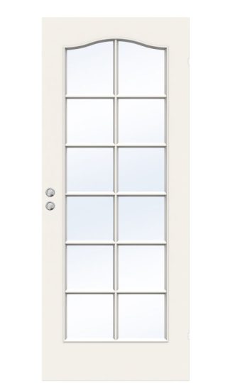 SKJUTDÖRR SWEDOOR COMPACT SP12B FORMPRESSAD KOMPAKT KLARGLAS VIT INFÄLLD
