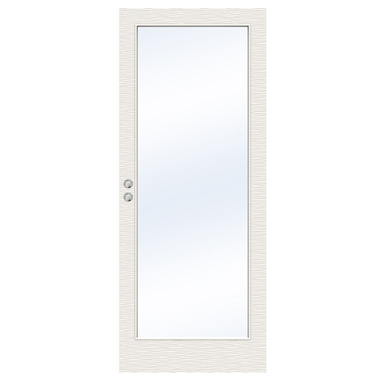 SKJUTDÖRR SWEDOOR CHARISMA D300 GW1 MASSIV KLARGLAS VIT INFÄLLD