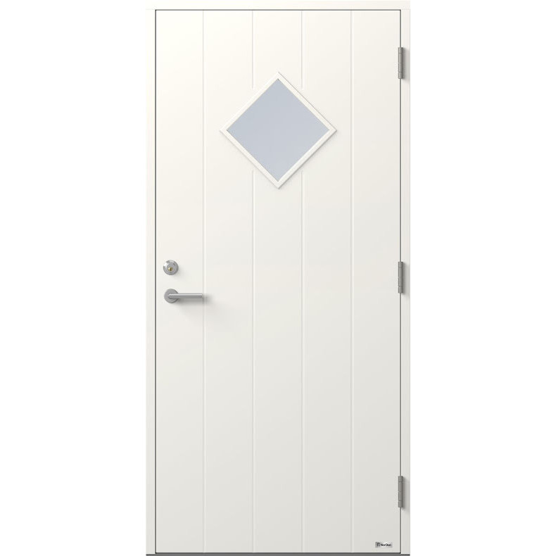 Ytterdörr Bor Hampton 914g Klarglas Vit