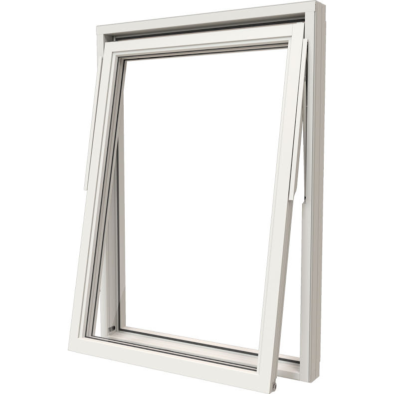 Vridfönster NorDan Ntech 3-glas Vitmålat Trä