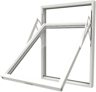 Vridfönster NorDan Ntech 3-glas Vit Aluminium