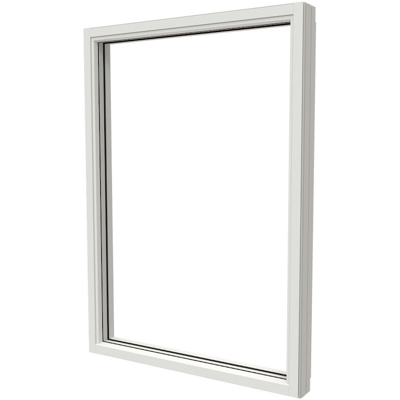 Fast Fönster Nordan Ntech 3-Glas Vitmålat Trä