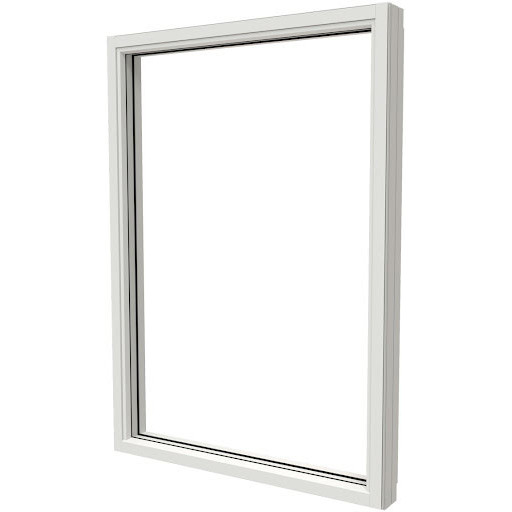 Fast fönster NorDan Ntech 3-glas Vit Aluminium