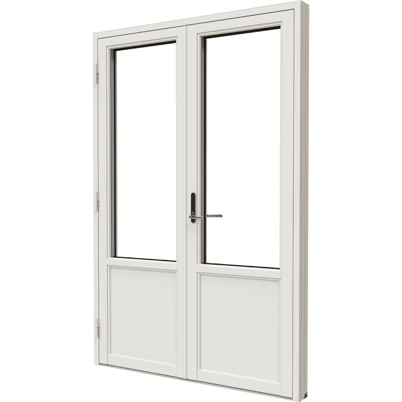 Bröstad Parfönsterdörr Nordan Ntech 3-Glas Vitmålat Trä