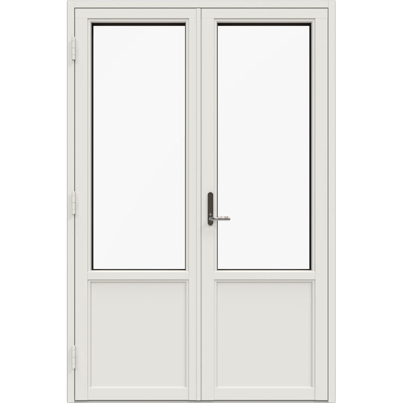 Bröstad Parfönsterdörr Nordan Ntech 3-Glas Vit Aluminium