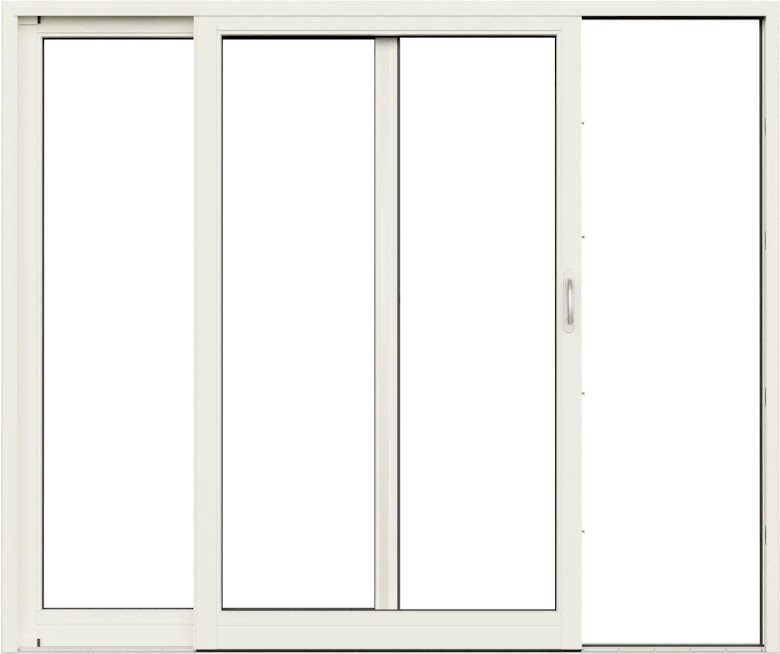 Skjutdörr Nordan Ntech 3-glas Vitmålat Trä - Bild 3