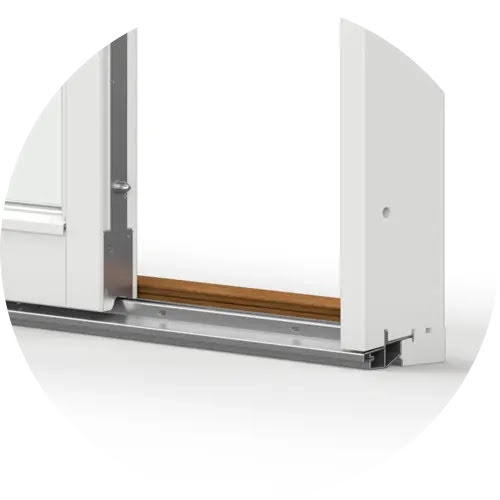 Skjutdörr Nordan Ntech 3-glas Vitmålat Trä - Bild 5