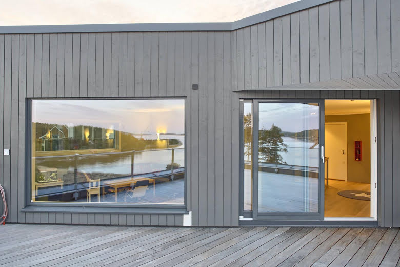 Skjutdörr Nordan Ntech 3-glas Vitmålat Trä - Bild 6