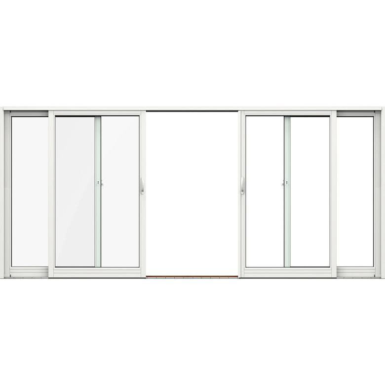 Parskjutdörr Nordan Ntech 3-Glas Vitmålat Trä