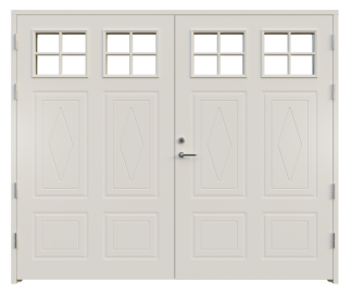 Garageport Leksandsdörren Kullsbjörken Klarglas