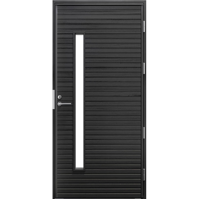 Ytterdörr Kaski Esbo Klarglas Laserad Furupanel